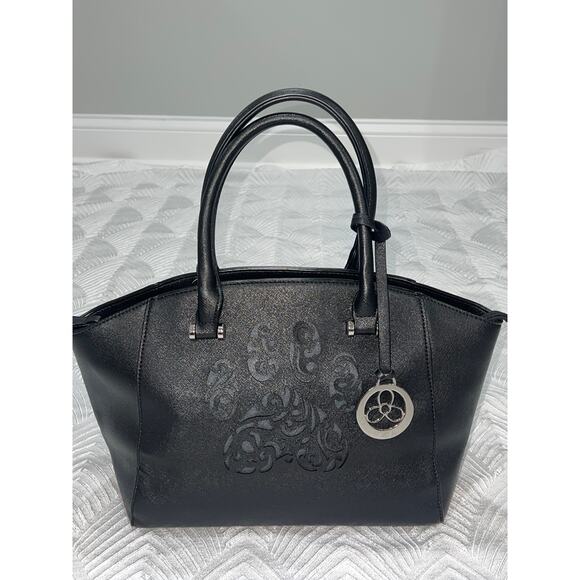 The Animal Rescue Site Black Satchel with silver Accents, Chic Bag - Picture 3 of 12